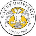 Logo of Selçuk University featuring a double-headed eagle, with 'Selçuk University' and 'Konya - 1908' inscribed.